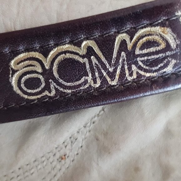 Acme Vintage Leather Western Pointed Toe Boots - Picture 8 of 9